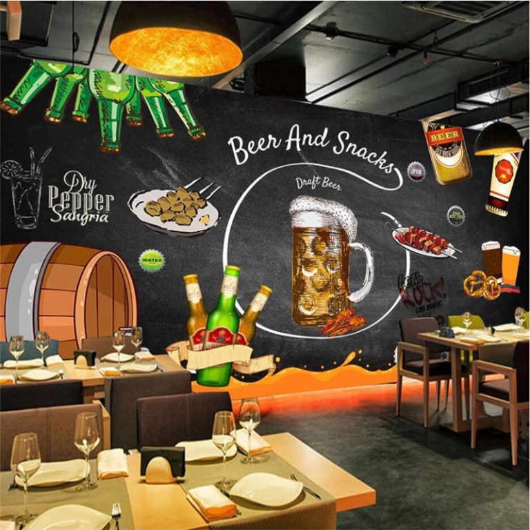 vẽ tranh tường quán bia