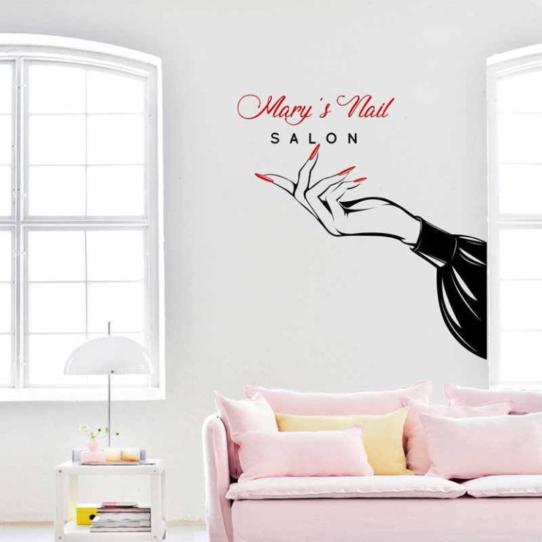 vẽ tranh tường tiệm nail