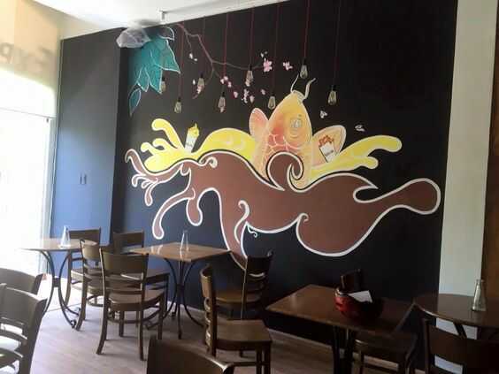 Tranh vẽ tường chủ đề cá chép