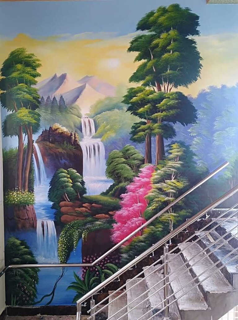 Tranh vẽ tường phong cảnh
