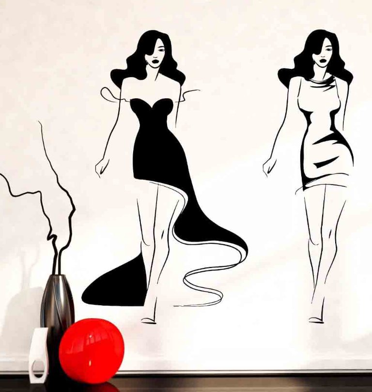 vẽ tranh tường shop quần áo