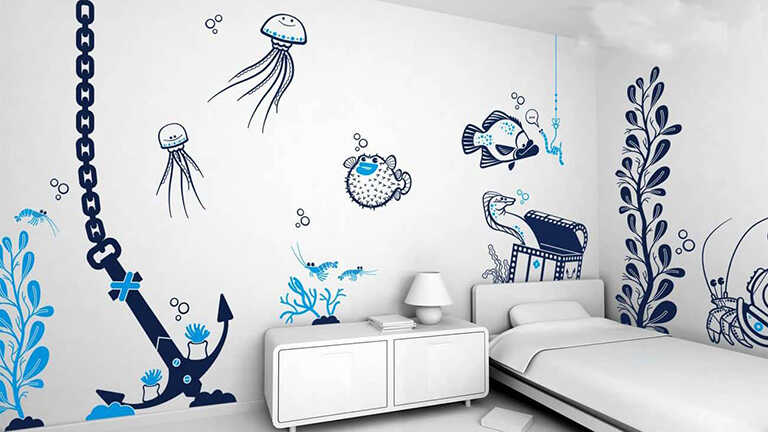 Tranh vẽ tường dưới đáy đại dương