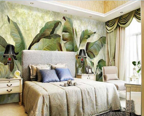 Mẫu 7: Tranh vẽ tường phòng ngủ người lớn