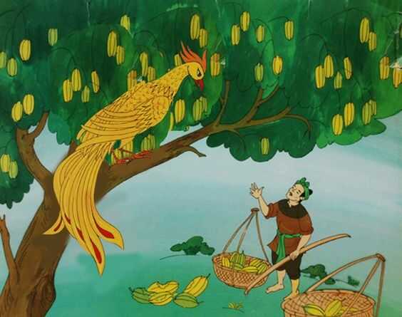 Tranh vẽ tường truyện cổ tích cây khế