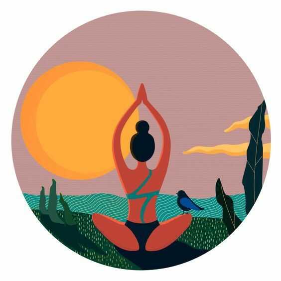 vẽ tranh tường cho phòng tập yoga