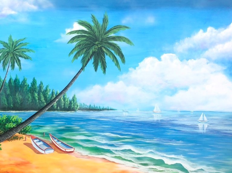 tranh tường cảnh biển