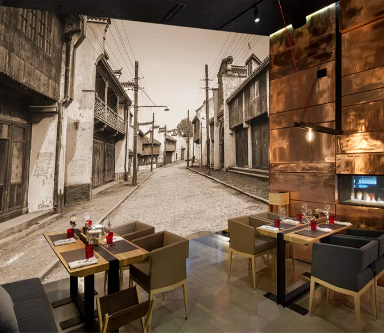 tranh tường quán cafe
