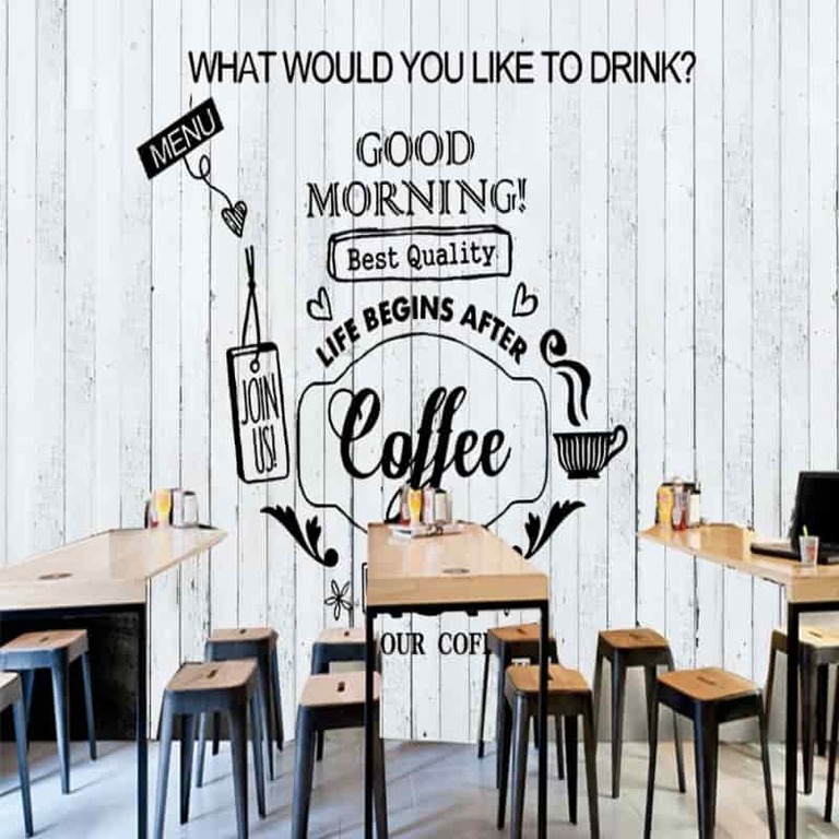 vẽ tranh chữ tường quán cafe