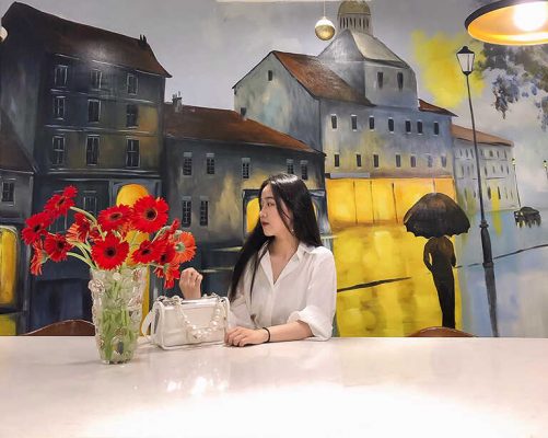 tranh 3D quán cafe