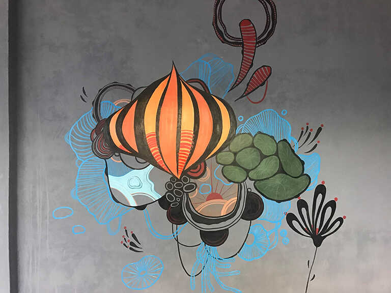 vẽ tường quán cà phê hà nội