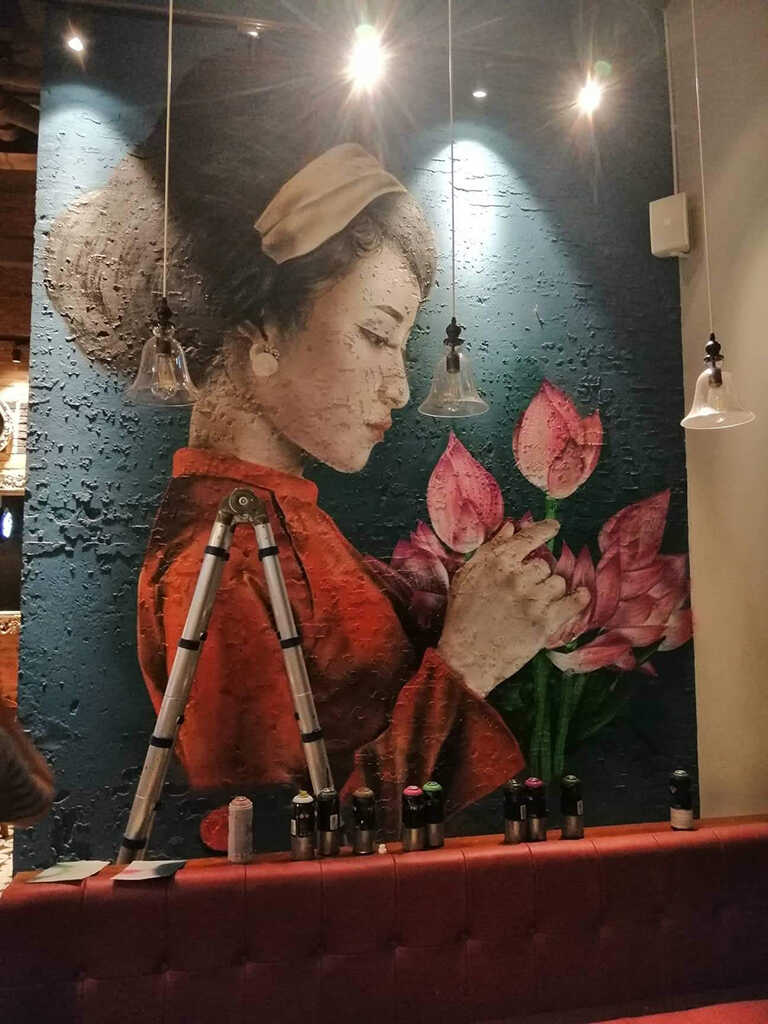 vẽ tranh tường 2D
