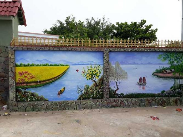 vẽ tranh tường rào