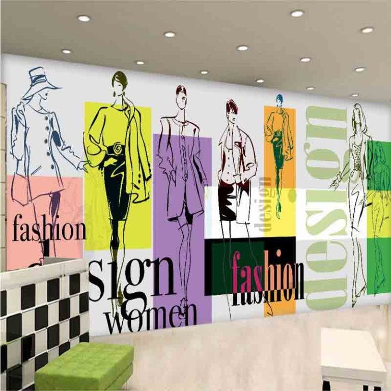 tranh tường shop quần áo