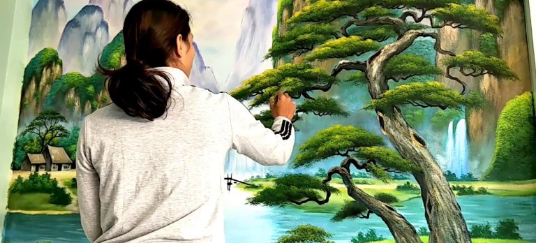 cách vẽ tranh tường 3D