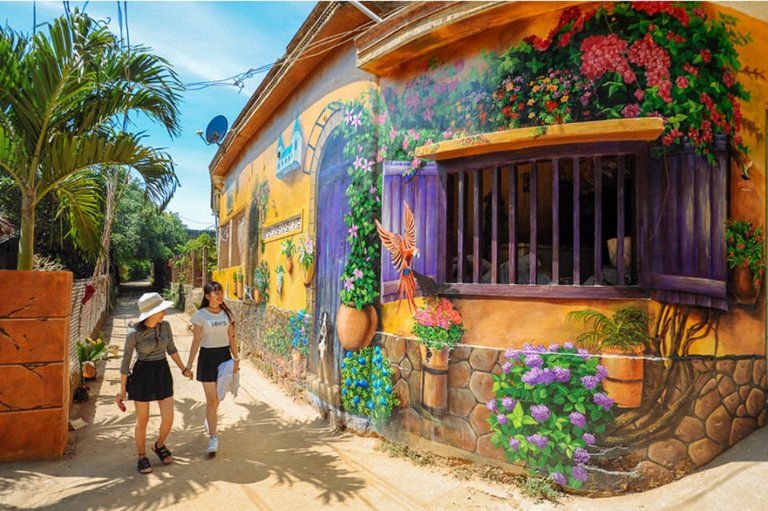 tranh tường hội an