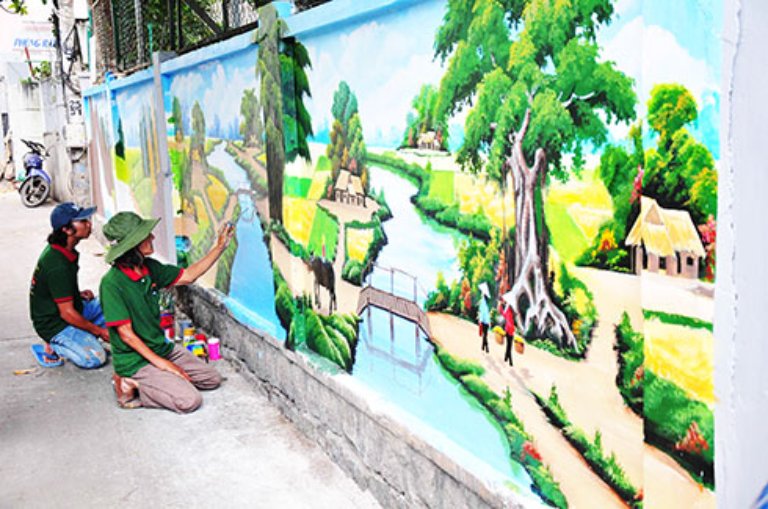 vẽ tranh tường nha trang