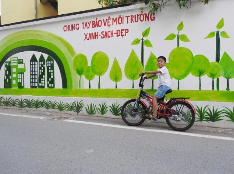 vẽ tranh tường bảo vệ môi trường