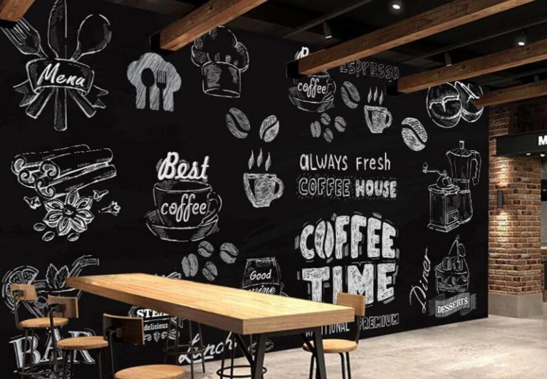 vẽ tranh tường the coffee house