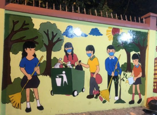vẽ tranh tường bảo vệ môi trường
