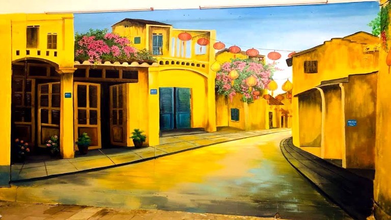 vẽ tranh tường phố cổ
