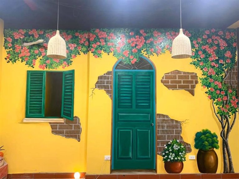 vẽ tranh tường vintage