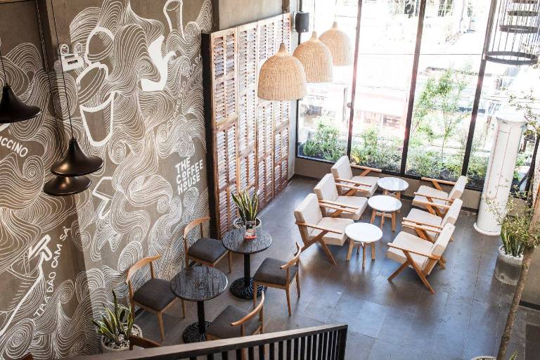 vẽ tranh tường the coffee house