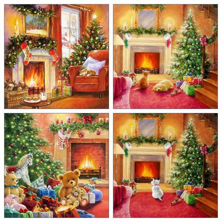 vẽ tranh tường trang trí Noel