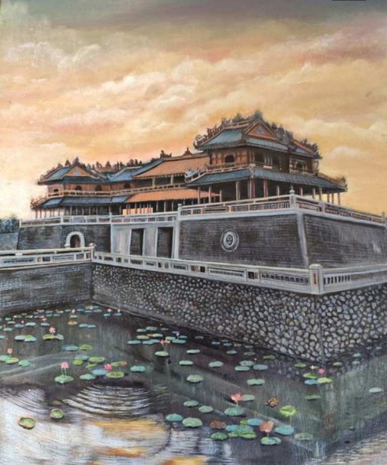 vẽ tranh tường ở Huế